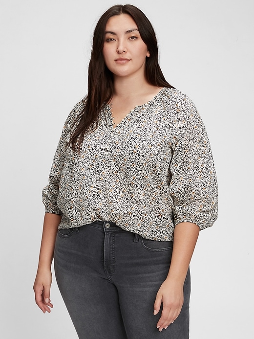 Image number 6 showing, Print Three-Quarter Sleeve Top