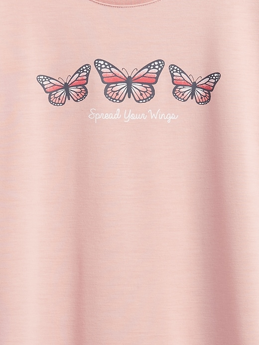 2 of 8 showing, with the color pink dust of product Kids 100% Recycled Butterfly Nightgown