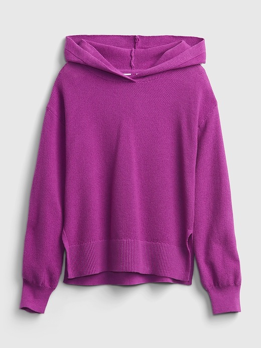 1 of 8 showing, with the color fuchsia shock of product Kids Knit Hoodie