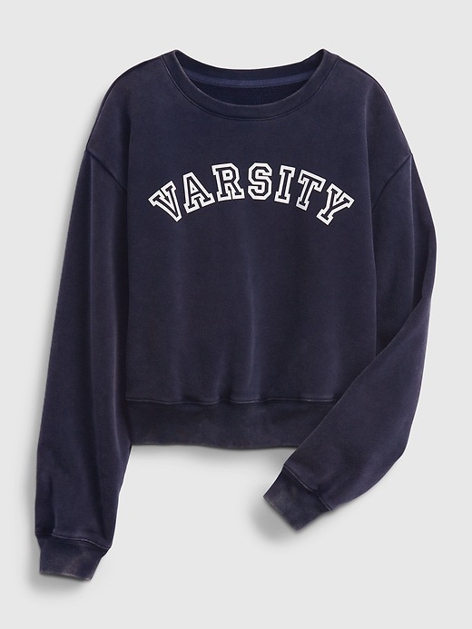 2 of 8 showing, with the color dark night of product Teen Oversized Crewneck Sweatshirt