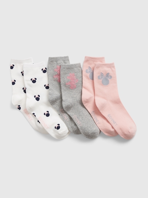 1 of 8 showing, with the color multi of product GapKids &#124 Disney Minnie Mouse Socks (3-Pack)