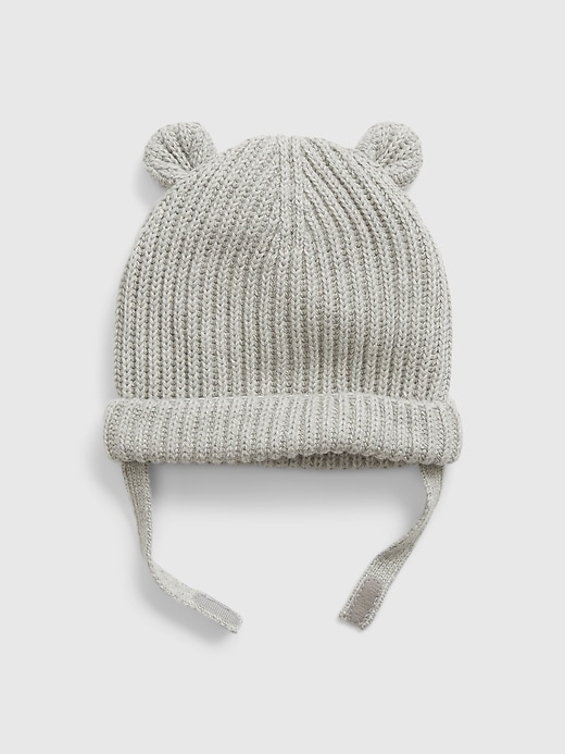 1 of 8 showing, with the color light heather gray of product Baby Bear Beanie