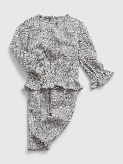 Image number 3 showing, Baby Softspun Ribbed-Knit Outfit Set