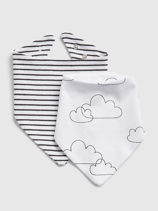 1 of 8 showing, with the color white of product Baby Print Bib