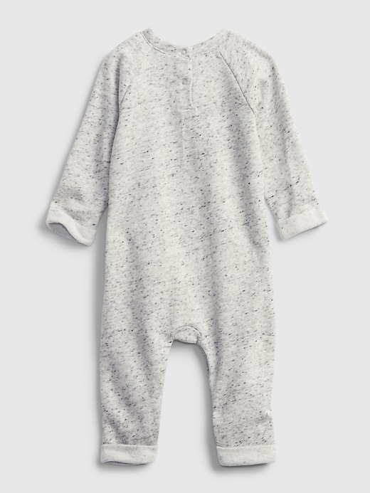 2 of 8 showing, with the color grey heather of product Baby Bear One-Piece