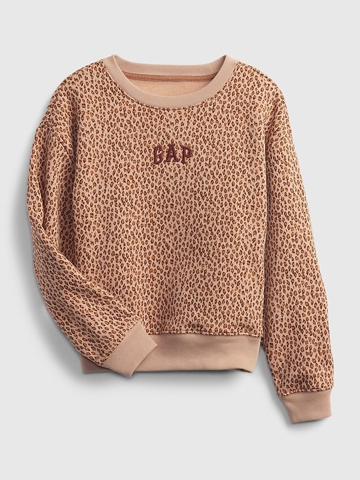 1 of 8 showing, with the color winter ochre of product Gap Logo Crewneck Sweatshirt