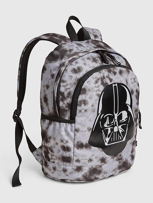 1 of 8 showing, with the color grey tie dye of product GapKids &#124 Star Wars™ Darth Vader Recycled Tie-Dye Senior Backpack