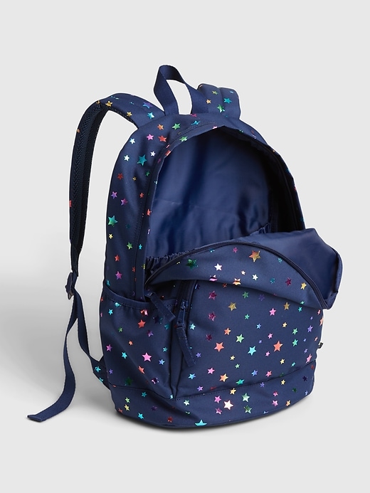Kids Recycled Star Print Senior Backpack