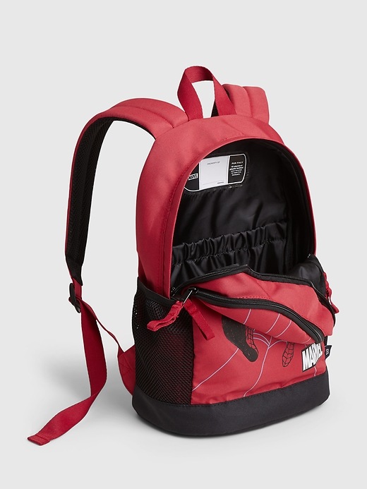 2 of 8 showing, with the color easy red of product GapKids &#124 Marvel Spider-Man Recycled Polyester Junior Backpack