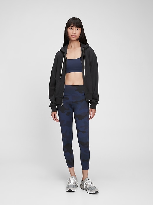 1 of 8 showing, with the color navy blue camo of product GapFit High Rise Power 7/8 Leggings