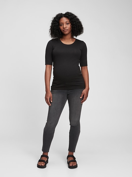 Image number 1 showing, Maternity True Waistband Full Panel Skinny Jeans with Washwell&#153