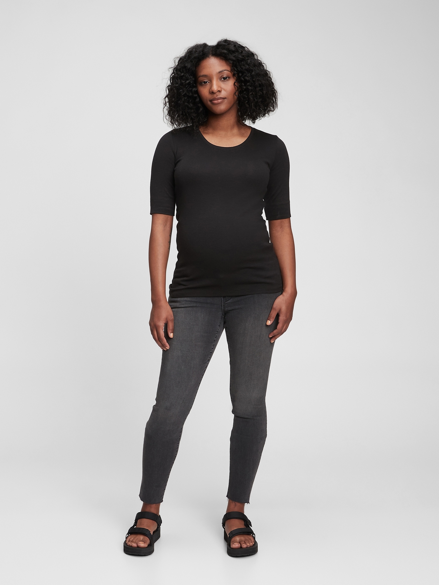 Maternity True Waistband Full Panel Skinny Jeans with Washwell™ Gap