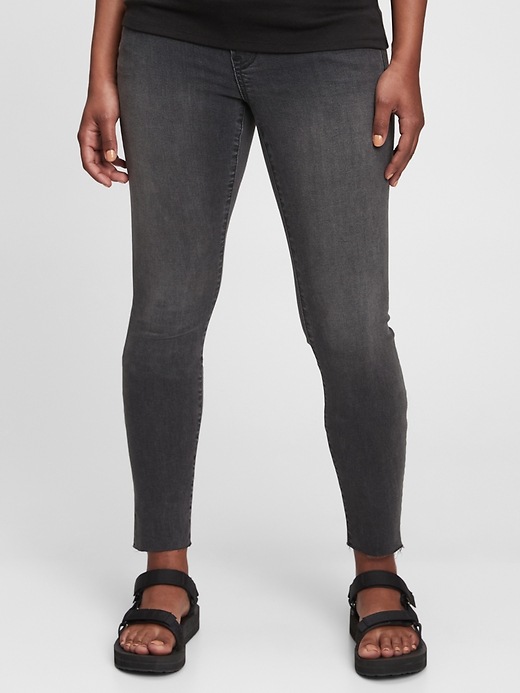 Maternity True Waistband Full Panel Skinny Jeans with Washwell™ Gap