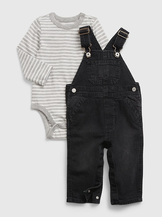 Image number 1 showing, Baby Overall Outfit Set