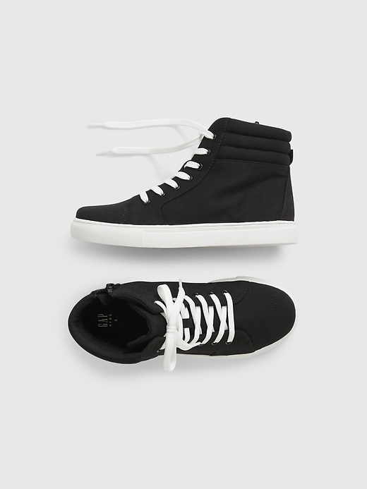 1 of 8 showing, with the color true black of product Kids High-Top Sneakers