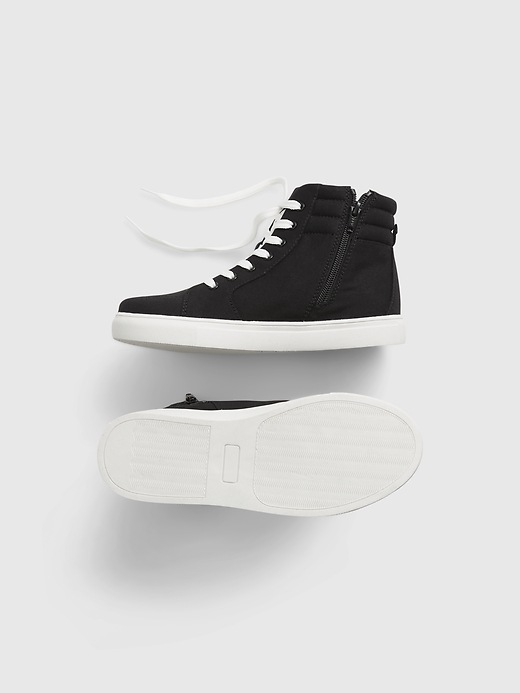 2 of 8 showing, with the color true black of product Kids High-Top Sneakers