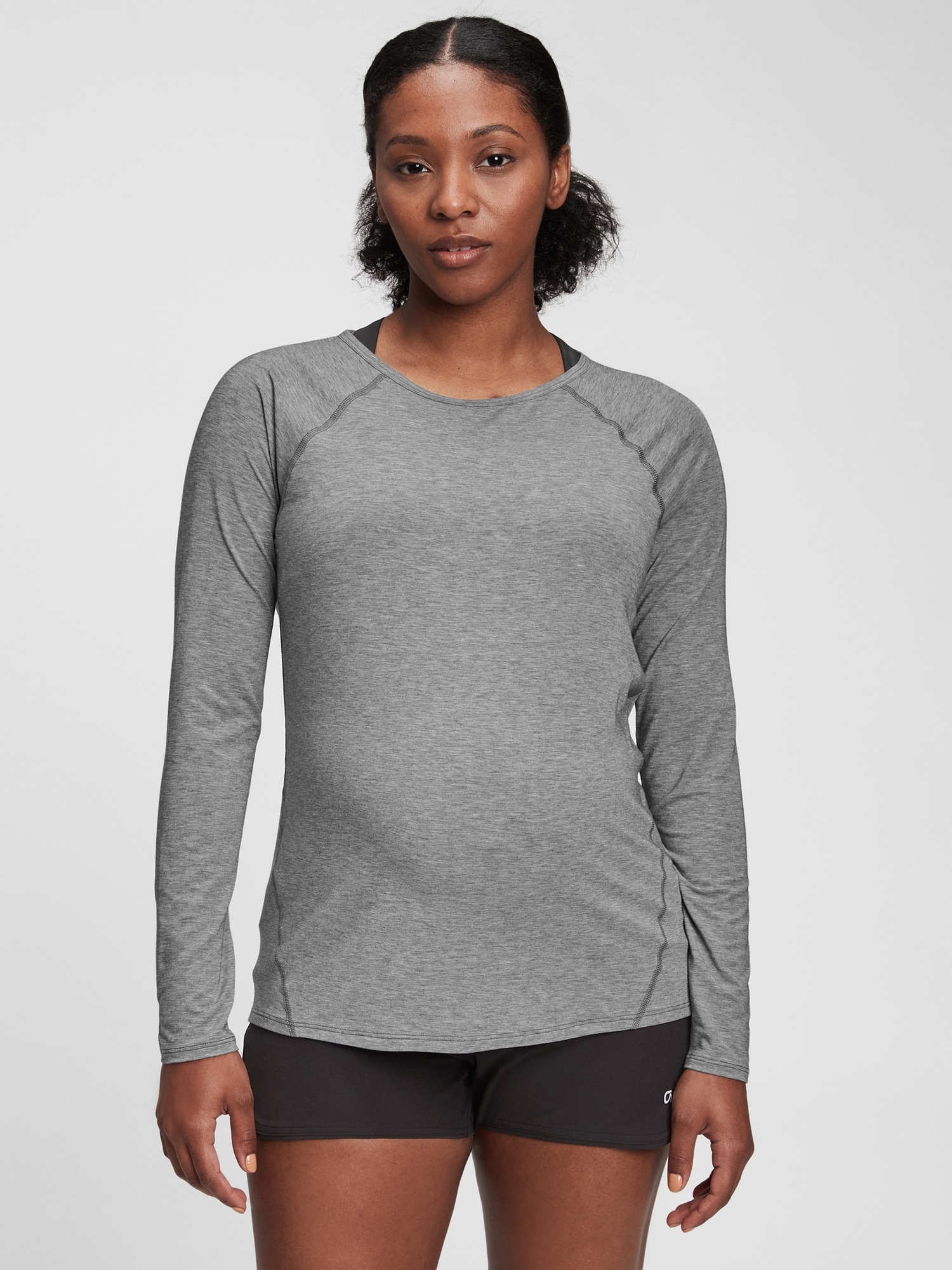 Gap Maternity Fit Breathe T-shirt In Grey