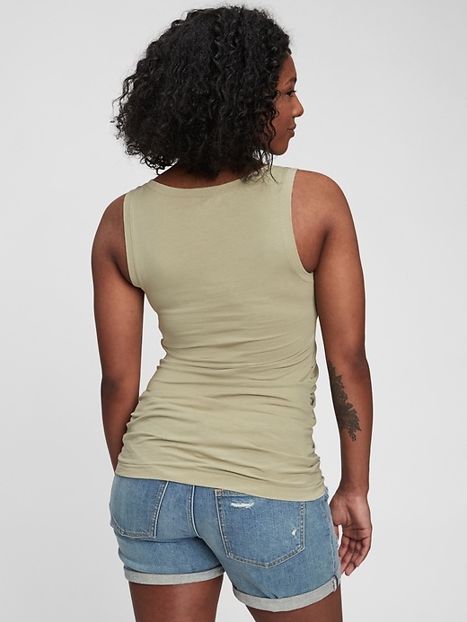 2 of 8 showing, with the color sage of product Maternity Pure Body Tank Top