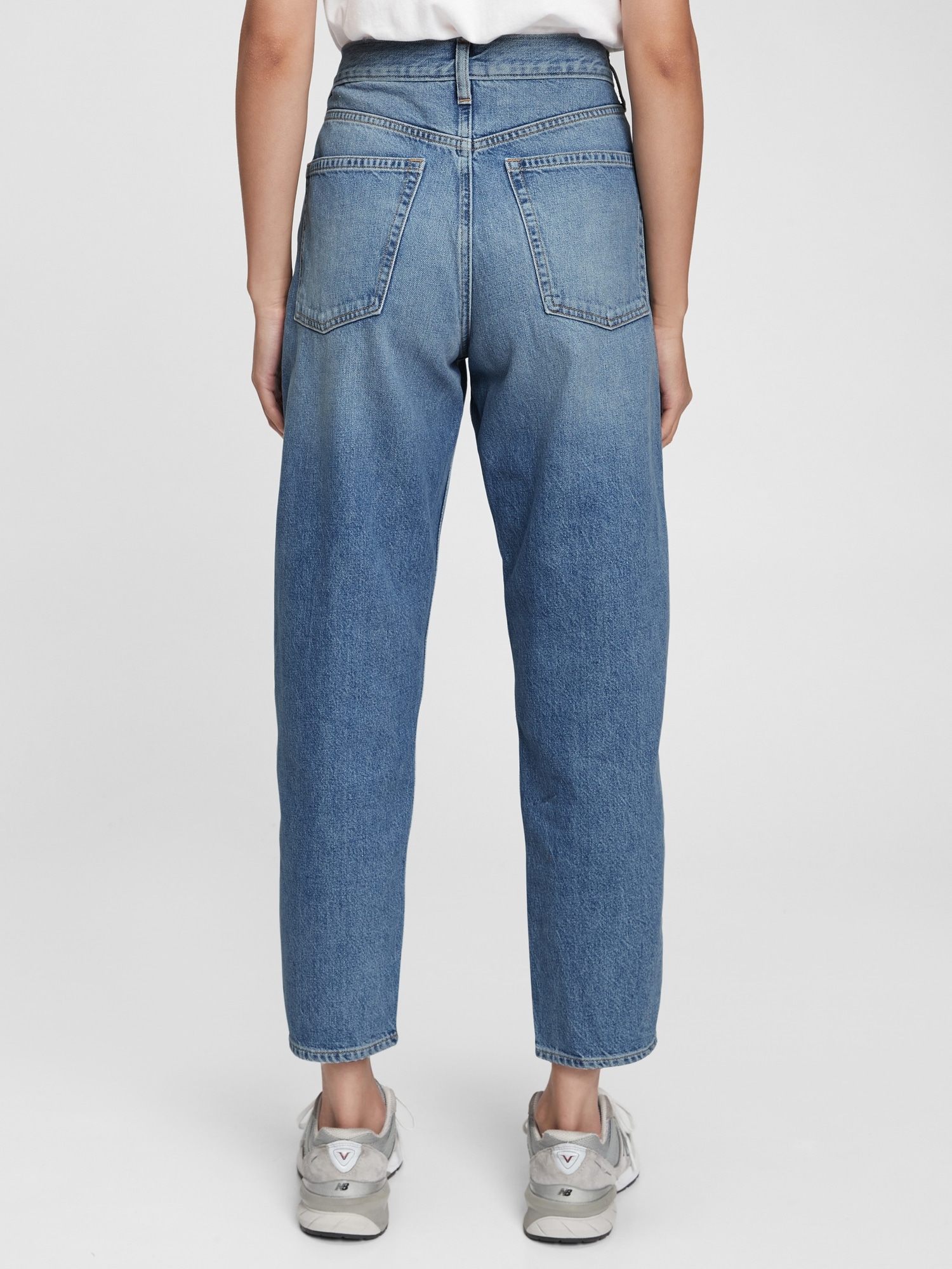 High Rise Barrel Jeans with |