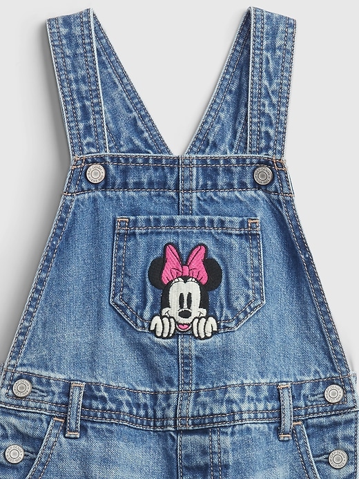 Image number 3 showing, babyGap &#124 Disney Minnie Mouse Denim Overalls with Washwell&#153