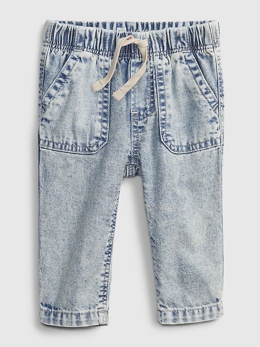 1 of 8 showing, with the color medium wash of product Baby Denim Pull-On Jeans