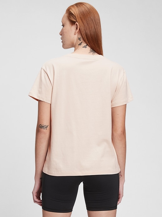 2 of 8 showing, with the color oyster beige of product Gap Arch Logo T-Shirt