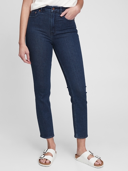 Image number 1 showing, Sky High Rise Vintage Slim Jeans with Washwell