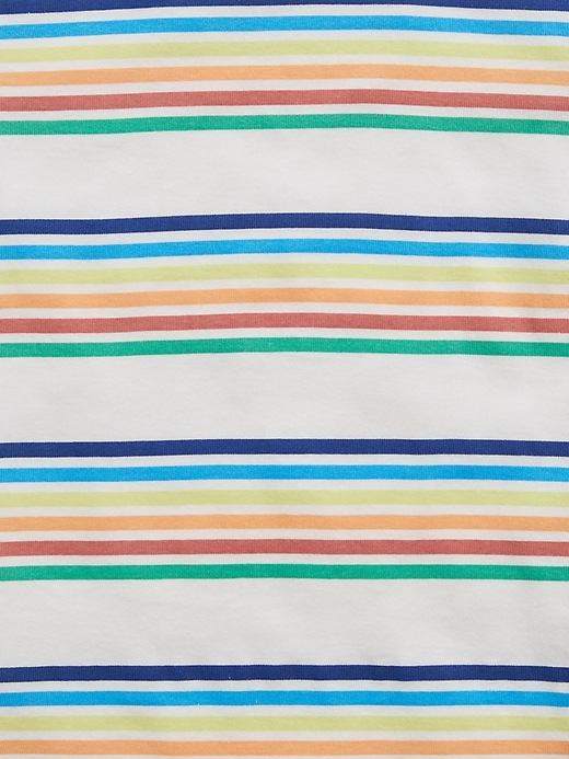 Image number 2 showing, Kids 100% Organic Cotton Rainbow Stripe PJ Set