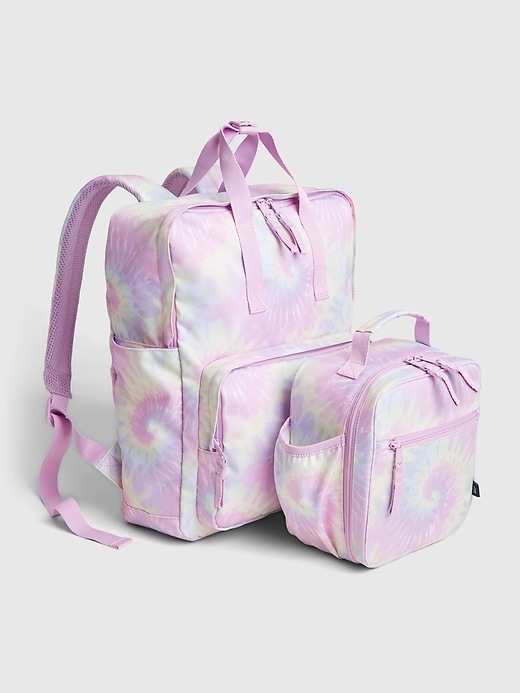Image number 4 showing, Kids Recycled Tie-Dye Print Senior Backpack