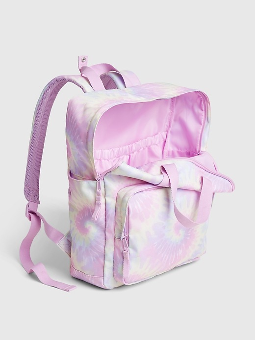 Image number 2 showing, Kids Recycled Tie-Dye Print Senior Backpack