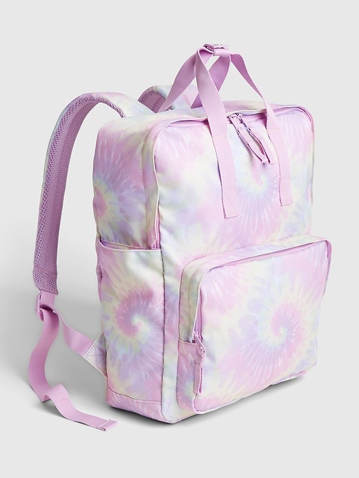 Image number 1 showing, Kids Recycled Tie-Dye Print Senior Backpack
