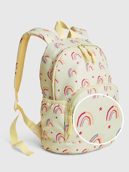 1 of 8 showing, with the color new honeysuckle of product Kids Recycled Rainbow Graphic Junior Backpack