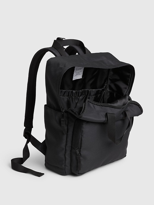 2 of 8 showing, with the color black of product Kids Recycled Senior Square Backpack