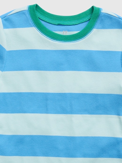 2 of 8 showing, with the color delta blue of product Kids Stripe PJ Set