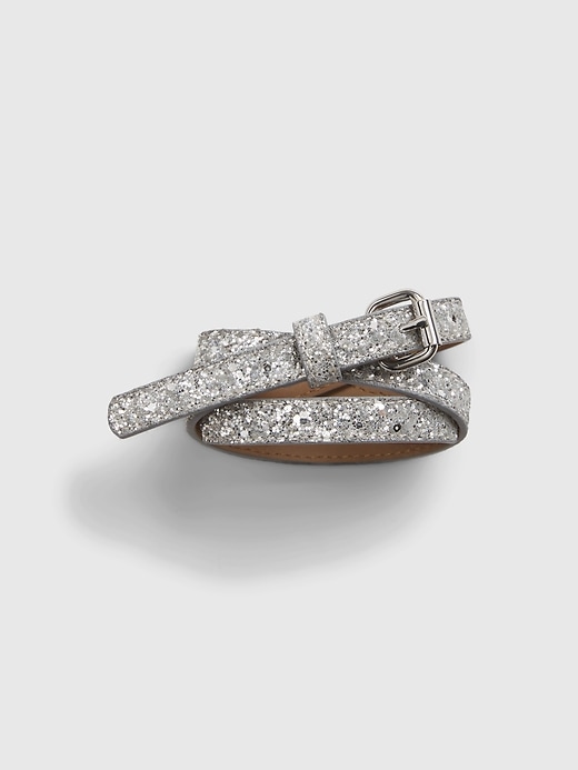 1 of 8 showing, with the color silver of product Kids Glitter Belt