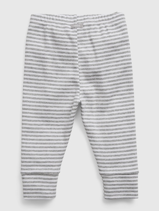 2 of 8 showing, with the color grey heather of product Baby First Favorites Organic Cotton Pull-On Pants (3-Pack)