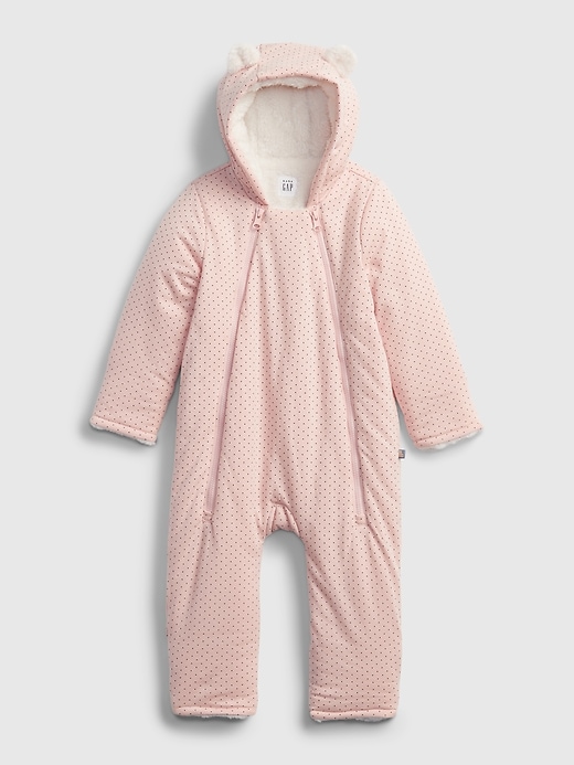 View large product image 1 of 1. Baby Hoodie Sherpa-Lined One-Piece