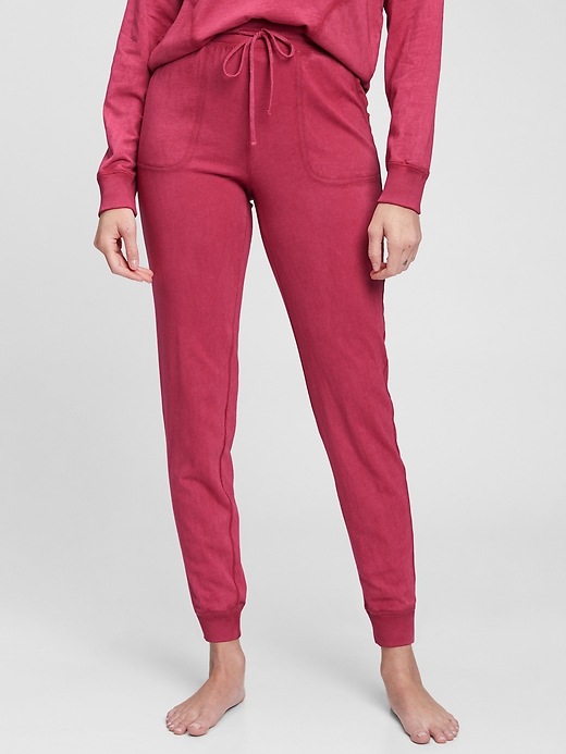 1 of 8 showing, with the color pink raspberry rose of product Tee Sweats Joggers