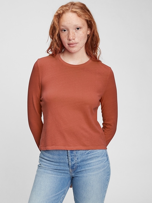 1 of 8 showing, with the color red brown rust of product Shrunken T-Shirt