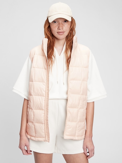 Image number 10 showing, Recycled Nylon Relaxed Lightweight Puffer Vest
