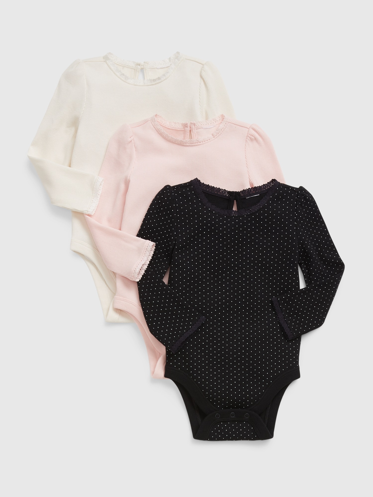 Baby Lace Bodysuit (3Pack) Gap