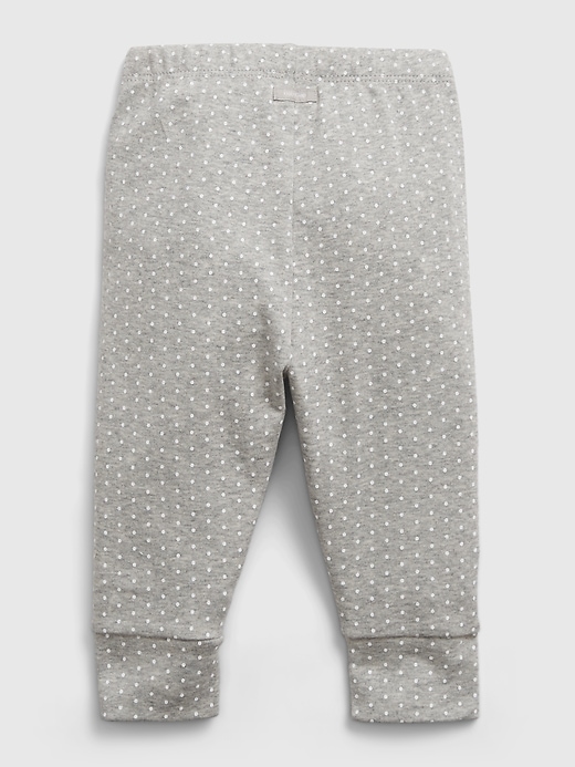 2 of 8 showing, with the color OPTIC WHITE FLORAL of product Baby 100% Organic Cotton First Favorites Pull-On Pants (3-Pack)