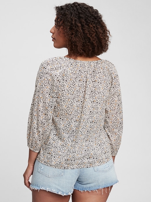 Image number 5 showing, Print Three-Quarter Sleeve Top