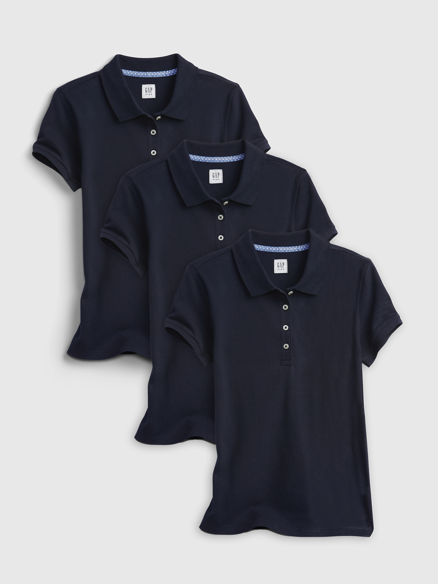 Gap Kids Cotton Uniform Polo Shirt (3-Pack)
