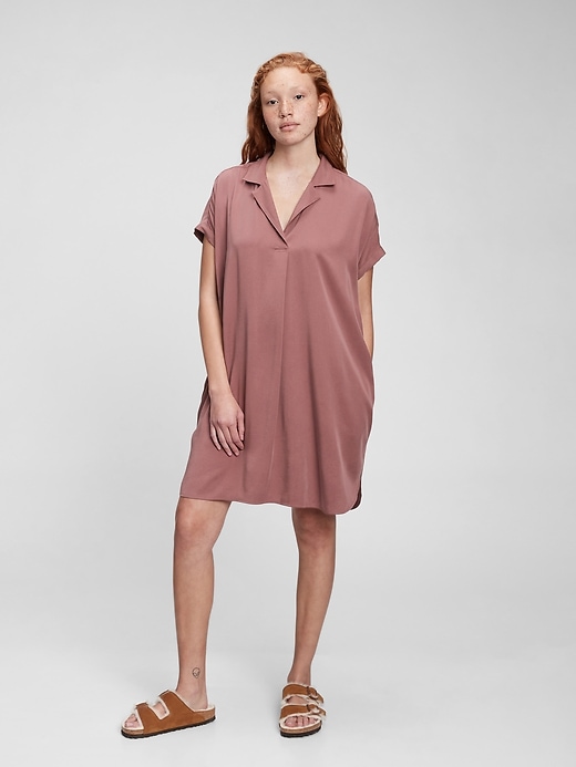 View large product image 1 of 1. TENCEL&#153 Lyocell Popover Dress