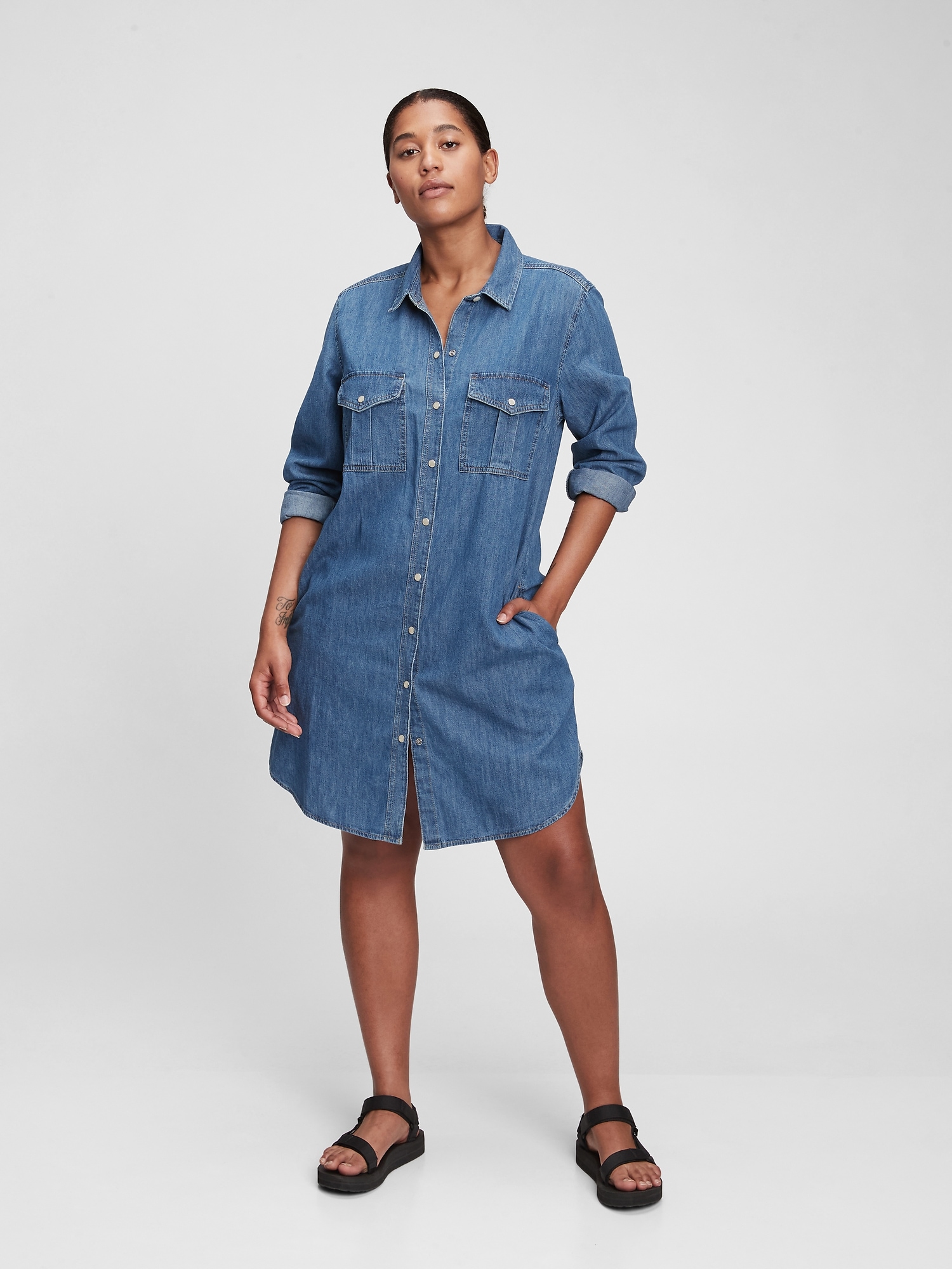 navy utility dress