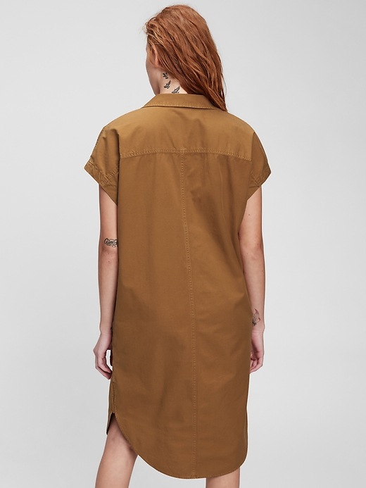 2 of 8 showing, with the color deep camel tan of product Popover Dress