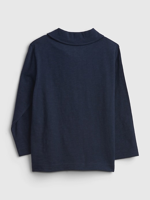 2 of 8 showing, with the color tapestry navy blue of product Toddler Polo Shirt
