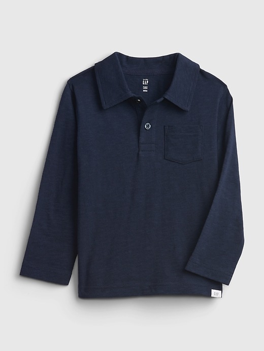 1 of 8 showing, with the color tapestry navy blue of product Toddler Polo Shirt
