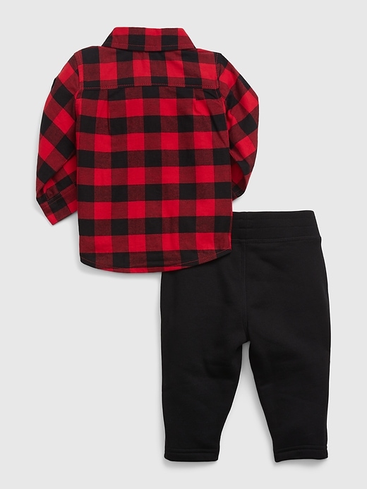 Image number 2 showing, Baby Flannel Shirt Outfit Set